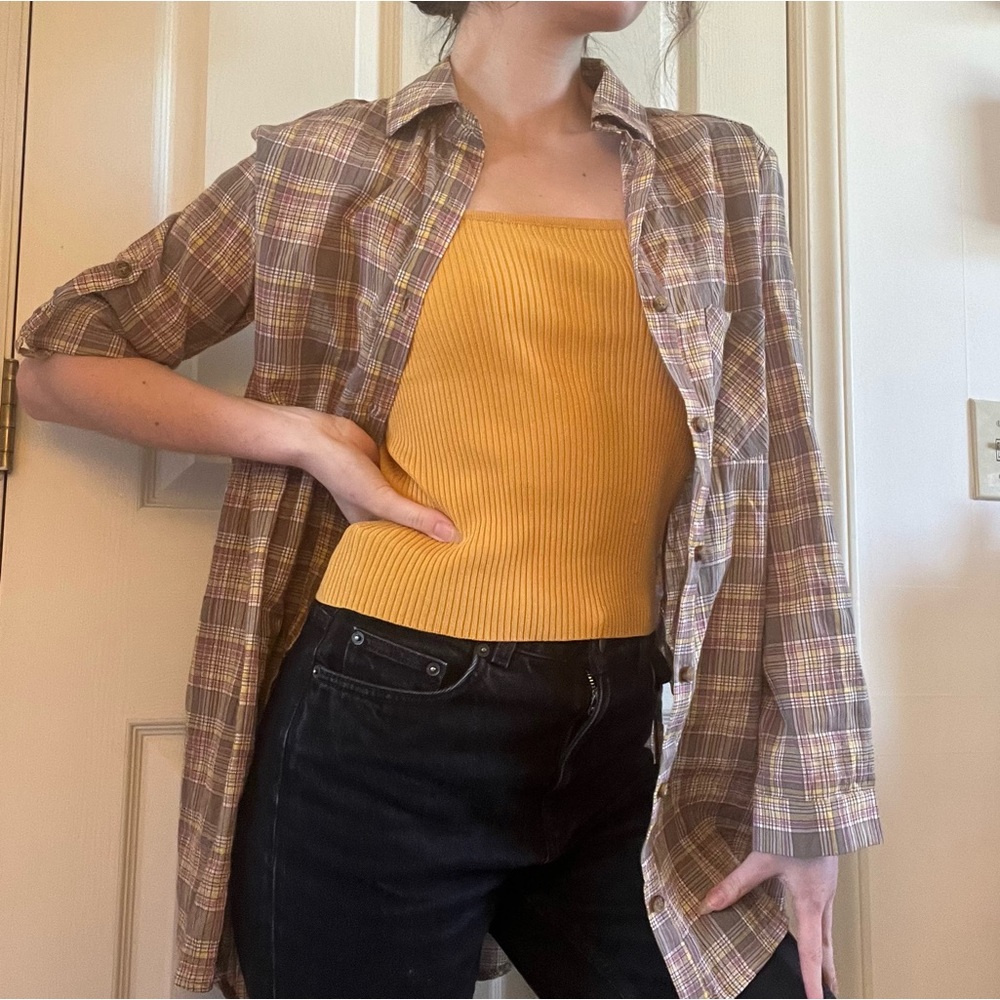 Hi Low Plaid Shirt